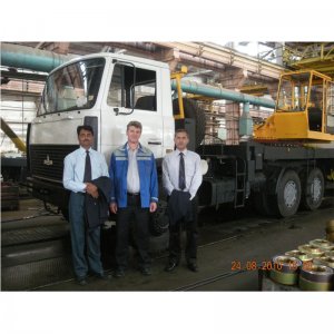 With Chief Engineer Ivanovet Crane Plant, Russia